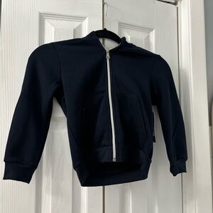 NWT Galaxy By Harvic Navy Blue Zip-Up Sweatshirt
